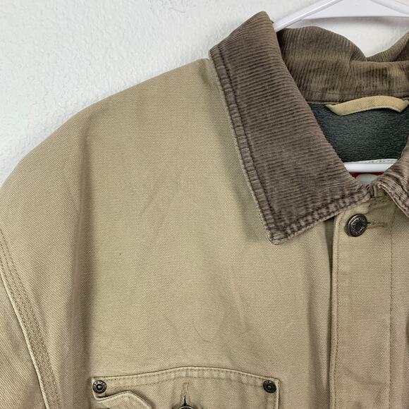 Vintage Sorel Khaki Canvas Work Chore Jacket Mens Large - Picture 5 of 11